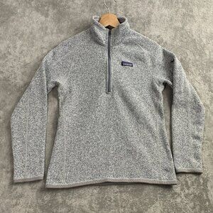 Patagonia Better Sweater Women's Small 1/4 Zip Pullover Fleece Gray Outdoor Hike